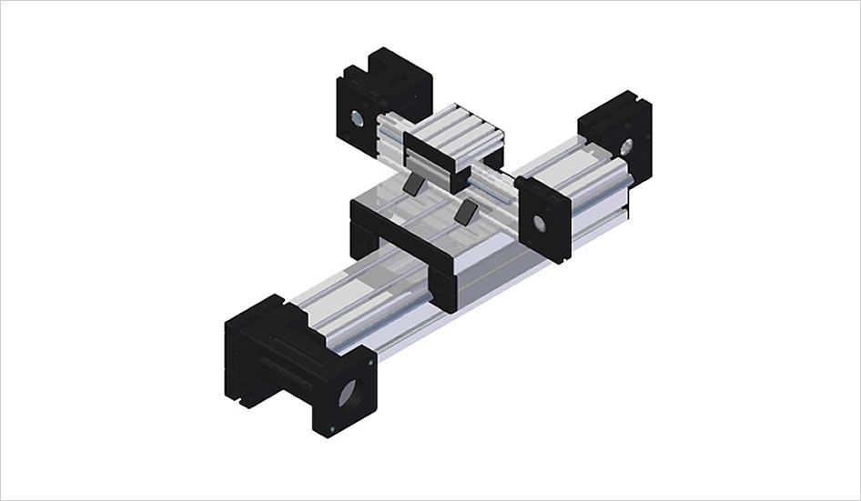 Compound slide with timing-belt drive